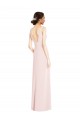 Low Back Sleeveless V-Neck A-Line Stretch Crepe Black Tie Evening Dress / Prom Dress / Bridesmaid Dress Worcester