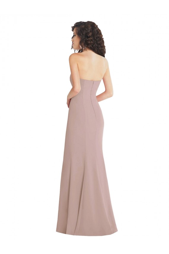 Dusty Pink Sleeveless Sweetheart Mermaid Stretch Crepe Formal Dress / Bridesmaid Dress Worcester
