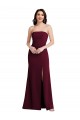 Burgundy Gold Sleeveless Strapless Trumpet Stretch Crepe Semi Formal Evening Dress / Prom Dress / Bridesmaid Dress Worcester