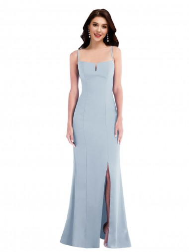 Sleeveless Spaghetti Straps Trumpet Stretch Crepe Formal Evening Gown / Prom Dress / Bridesmaid Dress Worcester