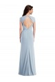 Open Back Cap Sleeves Trumpet Stretch Crepe Formal Evening Gown / Prom Dress / Bridesmaid Dress Worcester