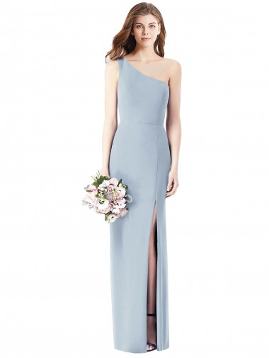 Sleeveless One Shoulder Trumpet Stretch Crepe Semi Formal Evening Dress / Prom Dress / Bridesmaid Dress Worcester