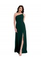 Open Back Sleeveless One Shoulder A-Line Stretch Crepe Formal Evening Gown / Prom Dress / Bridesmaid Dress Worcester