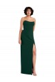 Low Back Midnight Green Sleeveless Scoop Neck Sheath Stretch Crepe Formal Evening Gown / Prom Dress / Bridesmaid Dress Worcester