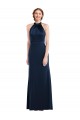 Open Back Sleeveless High Neck Trumpet Stretch Crepe Semi Formal Evening Dress / Prom Dress / Bridesmaid Dress Worcester