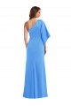 Bell Sleeves One Shoulder Trumpet Stretch Crepe Semi Formal Evening Dress / Prom Dress / Bridesmaid Dress Worcester