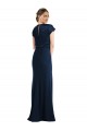 Keyhole Back Cap Sleeves Off the Shoulder Trumpet Stretch Crepe Formal Evening Gown / Prom Dress / Bridesmaid Dress Worcester