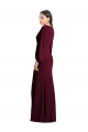 Puff Sleeves V-Neck Trumpet Stretch Crepe Semi Formal Evening Dress / Prom Dress / Bridesmaid Dress Worcester