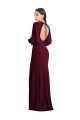Open Back Puff Sleeves Bateau Neck Trumpet Stretch Crepe Formal Dress / Bridesmaid Dress Worcester
