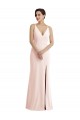 V-Back Sleeveless V-Neck Trumpet Stretch Crepe Formal Evening Gown / Prom Dress / Bridesmaid Dress Worcester