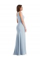Light Sky Blue Sleeveless One Shoulder Trumpet Stretch Crepe Formal Evening Gown / Prom Dress / Bridesmaid Dress Worcester