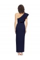 Dark Navy Sleeveless One Shoulder Sheath Stretch Crepe Formal Evening Gown / Prom Dress / Bridesmaid Dress Worcester