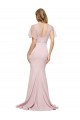 Low Back Short Sleeves One Shoulder Sheath Stretch Crepe & Tulle Formal Evening Gown / Prom Dress / Bridesmaid Dress Worcester