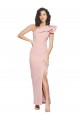 Mauve Sleeveless One Shoulder Sheath Stretch Crepe Formal Evening Gown / Prom Dress / Bridesmaid Dress Worcester