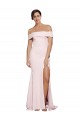 Low Back Pink Sleeveless Square Neck Sheath Stretch Crepe Formal Evening Gown / Prom Dress / Bridesmaid Dress Worcester