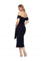 Low Back Black Sleeveless Off the Shoulder Sheath Stretch Crepe Formal Evening Gown / Prom Dress / Bridesmaid Dress Worcester