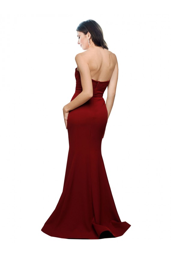 Low Back Sleeveless Sweetheart Sheath Stretch Crepe Formal Evening Gown / Prom Dress / Bridesmaid Dress Worcester