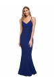 Low Back Sleeveless V-Neck Sheath Stretch Crepe Formal Dress / Bridesmaid Dress Worcester