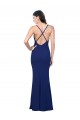Low Back Sleeveless V-Neck Sheath Stretch Crepe Formal Dress / Bridesmaid Dress Worcester