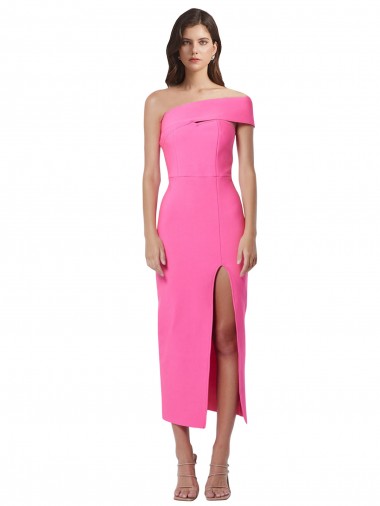 Sleeveless One Shoulder Sheath Stretch Crepe Evening Gown / Prom Dress / Bridesmaid Dress Worcester