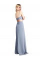 Open Back Sleeveless Spaghetti Straps A-Line Stretch Crepe Prom Dress / Bridesmaid Dress Worcester