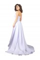 Sleeveless Sweetheart A-Line Stretch Crepe Beach Wedding Dress Worcester
