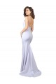 Low Back Sleeveless Spaghetti Straps Mermaid Stretch Crepe Beach Wedding Dress Worcester