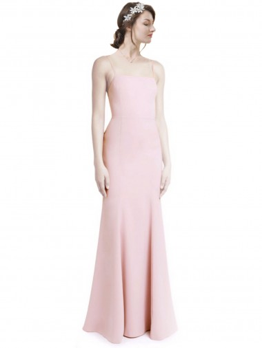 Criss Cross Open Back Sleeveless Spaghetti Straps Mermaid, Sheath Stretch Crepe Prom Dress / Bridesmaid Dress Worcester