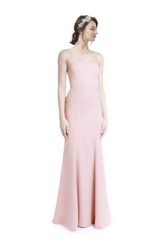 Criss Cross Open Back Sleeveless Spaghetti Straps Mermaid, Sheath Stretch Crepe Prom Dress / Bridesmaid Dress Worcester