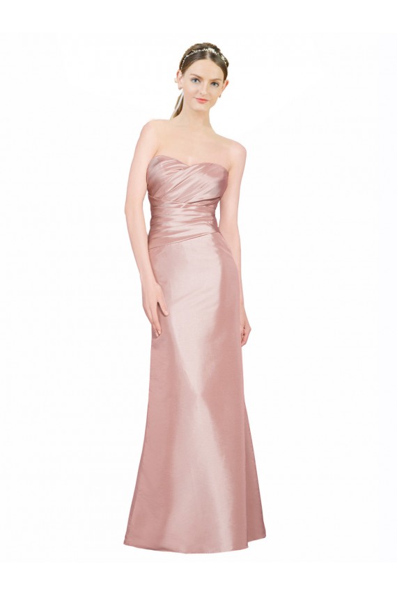 Low Back Sleeveless Sweetheart A-Line Stretch Satin Formal Evening Gown / Prom Dress / Bridesmaid Dress Worcester