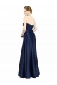 Low Back Sleeveless Sweetheart A-Line Stretch Satin Black Tie Evening Gown / Bridesmaid Dress Worcester