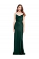 V-Back Sleeveless Cowl Neck Sheath Stretch Satin Black Tie Evening Gown / Prom Dress / Bridesmaid Dress Worcester