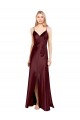 Sleeveless Spaghetti Straps A-Line Stretch Satin Bridesmaid Dress / Evening Dress Worcester