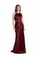 Sleeveless Spaghetti Straps A-Line Stretch Satin Formal Evening Gown / Prom Dress / Bridesmaid Dress Worcester