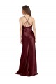 Sleeveless Spaghetti Straps A-Line Stretch Satin Formal Evening Gown / Prom Dress / Bridesmaid Dress Worcester