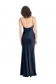Open Back Sleeveless Cowl Neck A-Line Stretch Satin Black Tie Evening Gown / Prom Dress / Bridesmaid Dress Worcester