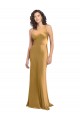 Sleeveless One Shoulder A-Line Stretch Satin Formal Evening Gown / Prom Dress / Bridesmaid Dress Worcester