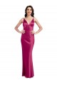 Low Back Sleeveless Spaghetti Straps A-Line Stretch Satin Formal Evening Dress / Bridesmaid Dress Worcester