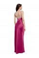 Low Back Sleeveless Spaghetti Straps A-Line Stretch Satin Formal Evening Dress / Bridesmaid Dress Worcester