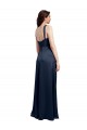 Low Back Sleeveless Cowl Neck A-Line Stretch Satin Formal Evening Gown / Prom Dress / Bridesmaid Dress Worcester