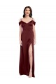 Sleeveless Off the Shoulder A-Line Stretch Satin Formal Dress / Bridesmaid Dress Worcester