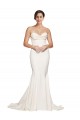 Low Back Ivory Sleeveless Cowl Neck Mermaid Stretch Satin Formal Evening Gown / Prom Dress / Bridesmaid Dress Worcester