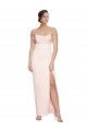 Low Back Sleeveless Cowl Neck Mermaid Stretch Satin Formal Evening Gown / Prom Dress / Bridesmaid Dress Worcester