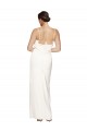 Low Back Ivory Sleeveless Halter Neck Sheath Stretch Satin Formal Evening Gown / Prom Dress / Bridesmaid Dress Worcester