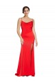 Low Back Sleeveless Cowl Neck Sheath Stretch Satin Formal Evening Gown / Prom Dress / Bridesmaid Dress Worcester