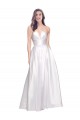 Low Back Sleeveless Strapless A-Line Stretch Satin Formal Evening Gown / Prom Dress / Bridesmaid Dress Worcester