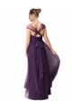 Plum Purple Cap Sleeves Sweetheart A-Line Tulle Bridesmaid Dress Worcester