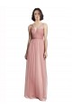 Rose Pink Sleeveless V-Neck A-Line Tulle Bridesmaid Dress Worcester