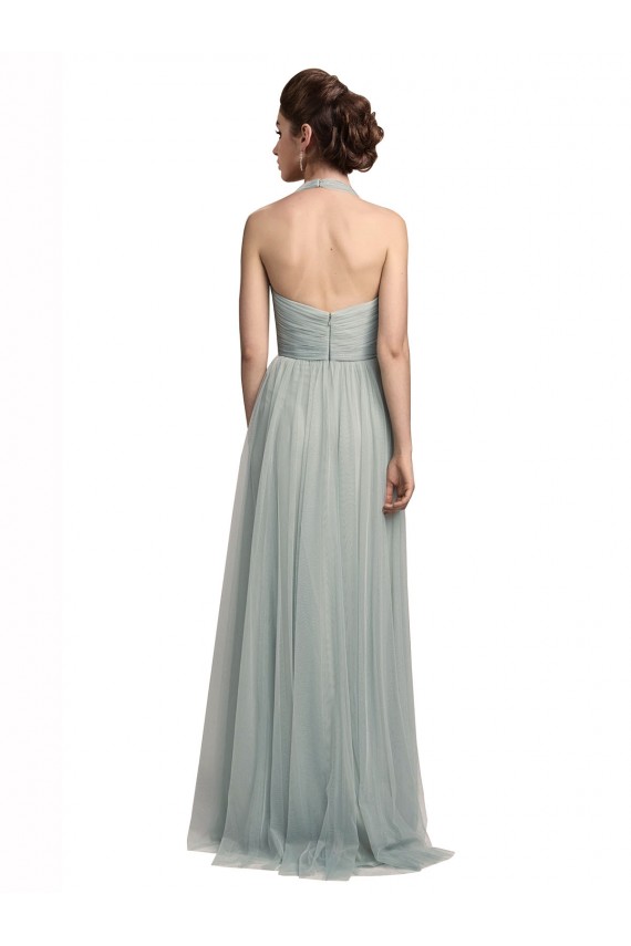 Sleeveless Halter Neck A-Line Tulle Bridal Party Dress / Evening Dress Worcester