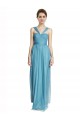 Sky Blue Sleeveless Spaghetti Straps A-Line Tulle Bridesmaid Dress Worcester